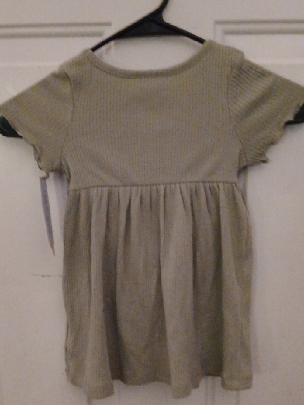 Cat & Jack Olive Green Ribbed Dress Size 18M - Picture 5 of 6